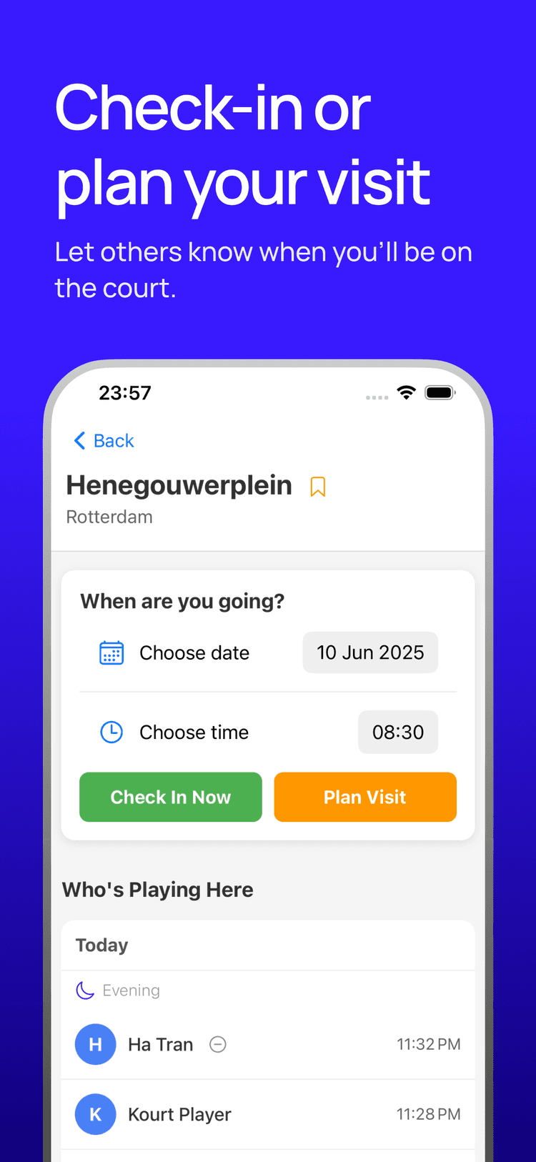 Check-in or plan your visit